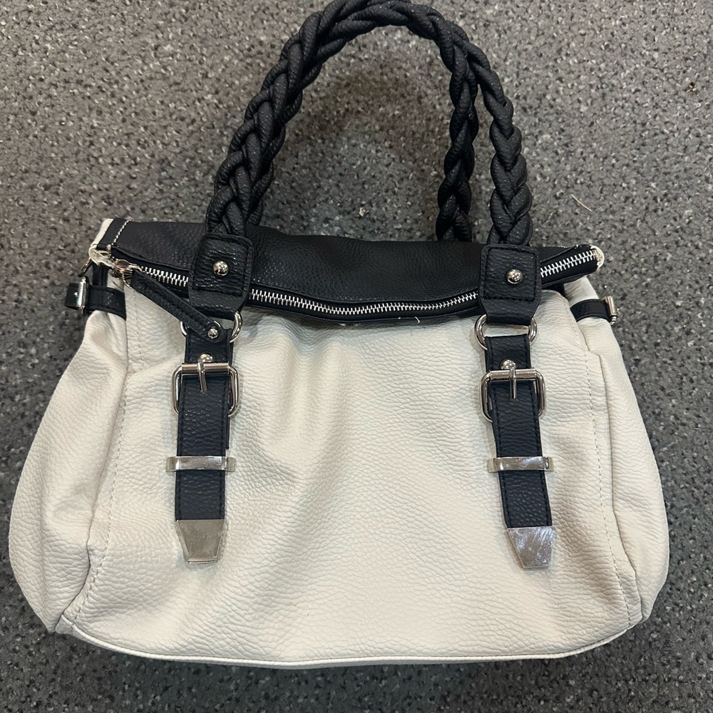 Elegant Black and White Women's Handbag Apt 9